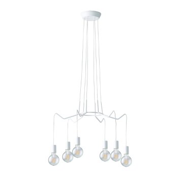 Luce Design HABITAT Hängeleuchte Weiß, 6-flammig