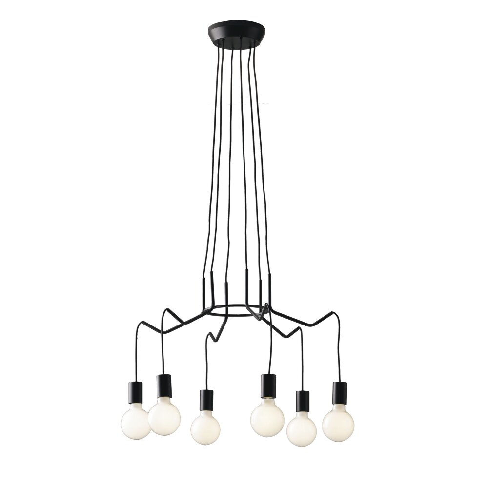 Luce Design HABITAT Hängeleuchte Schwarz, 6-flammig main product photo