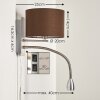 Wiby Wandleuchte LED Nickel-Matt, 2-flammig