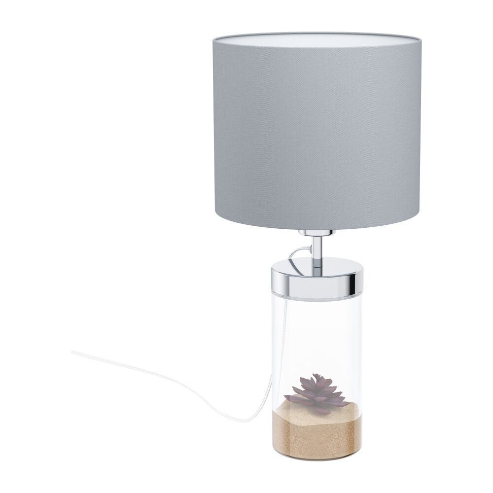 Eglo LIDSING Tischleuchte Chrom, Transparent, Klar, 1-flammig main product photo