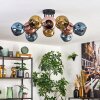 Ripoll Deckenleuchte Glas 15 cm Blau, Gold, Kupferfarben, 10-flammig