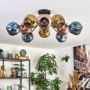 Ripoll Deckenleuchte Glas 15 cm Blau, Gold, Kupferfarben, 10-flammig