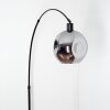 Ripoll Stehleuchte Glas 25 cm Schwarz, 1-flammig