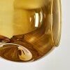 Ripoll Wandleuchte Glas 15 cm Blau, Gold, Kupferfarben, 3-flammig