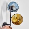 Ripoll Wandleuchte Glas 15 cm Blau, Gold, Kupferfarben, 3-flammig