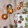 Koyoto Wandleuchte Glas 15 cm Blau, Gold, Kupferfarben, 3-flammig