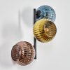 Koyoto Wandleuchte Glas 15 cm Blau, Gold, Kupferfarben, 3-flammig
