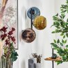 Koyoto Wandleuchte Glas 15 cm Blau, Gold, Kupferfarben, 3-flammig