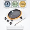 Koyoto Deckenleuchte Glas 15 cm Naturfarben, Schwarz, 3-flammig