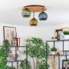 Koyoto Deckenleuchte Glas 15 cm Naturfarben, Schwarz, 3-flammig