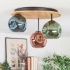 Ripoll Deckenleuchte Glas 15 cm Naturfarben, Schwarz, 3-flammig