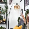 Ripoll Stehleuchte Glas 25 cm Schwarz, 1-flammig