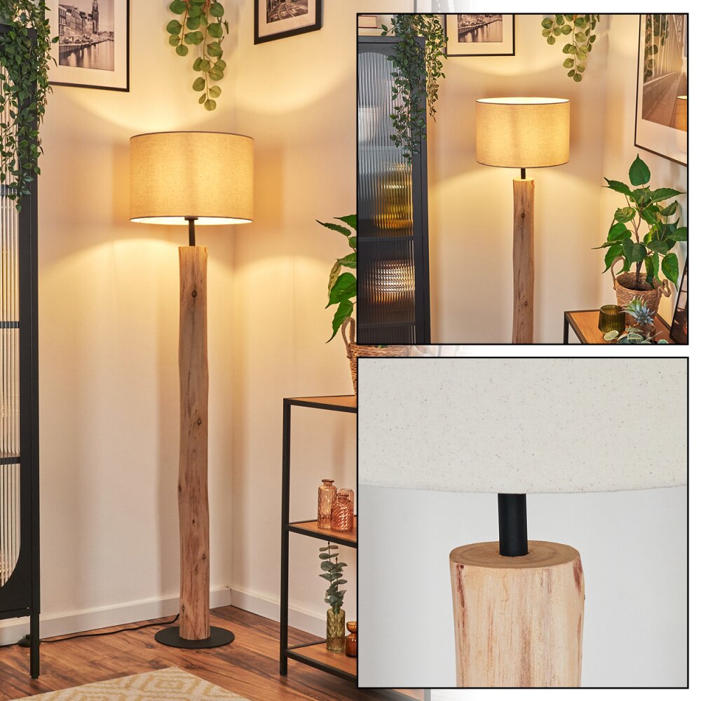 Soungou Stehleuchte 38 cm Naturfarben, Schwarz, 1-flammig main product photo
