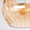 Koyoto Deckenleuchte Glas 20 cm Naturfarben, Schwarz, 3-flammig