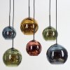 Koyoto Hängeleuchte Glas 20 cm, 25 cm Blau, Gold, Grün, Kupferfarben, 6-flammig