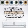 Ripoll Hängeleuchte Glas 15 cm, 20 cm, 25 cm Naturfarben, Schwarz, 8-flammig