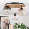 Koyoto Deckenleuchte Glas 15 cm Naturfarben, Schwarz, 3-flammig