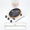 Koyoto Deckenleuchte Glas 15 cm Naturfarben, Schwarz, 3-flammig