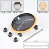 Koyoto Deckenleuchte Glas 15 cm Naturfarben, Schwarz, 3-flammig