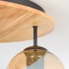 Koyoto Deckenleuchte Glas 15 cm Naturfarben, Schwarz, 3-flammig