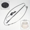 Bassagoda Stehleuchte 45 cm Chrom, Schwarz, 1-flammig