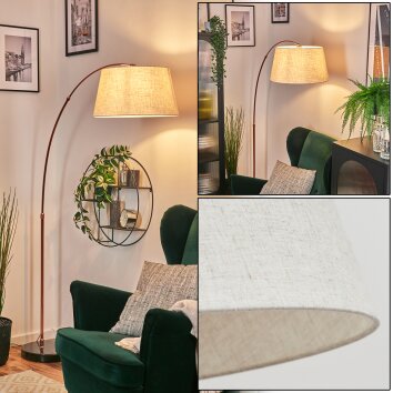 Bassagoda Stehleuchte 45 cm Kupferfarben, Schwarz, 1-flammig