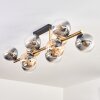 Gastor Deckenleuchte Glas 15 cm Gold, Schwarz, 10-flammig