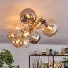 Gastor Deckenleuchte Glas 15 cm Gold, Schwarz, 10-flammig