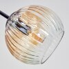 Ripoll Deckenleuchte Glas 15 cm Bernsteinfarben, Klar, Rauchfarben, 6-flammig