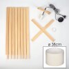 Soungou Stehleuchte 38 cm Chrom, Naturfarben, 1-flammig