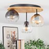 Koyoto Deckenleuchte Glas 15 cm Naturfarben, Schwarz, 3-flammig