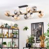 Gastor Deckenleuchte Glas 15 cm Gold, Schwarz, 10-flammig