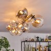 Gastor Deckenleuchte Glas 15 cm Gold, Schwarz, 10-flammig