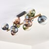 Gastor Deckenleuchte Glas 15 cm Gold, Schwarz, 10-flammig