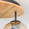 Ripoll Deckenleuchte Glas 15 cm Naturfarben, Schwarz, 3-flammig