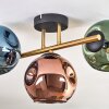 Ripoll Deckenleuchte Glas 15 cm Gold, Schwarz, 3-flammig