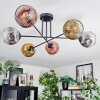 Ripoll Deckenleuchte Glas 15 cm Chrom, Gold, Klar, Kupferfarben, Rauchfarben, 6-flammig