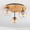 Koyoto Deckenleuchte Glas 15 cm Naturfarben, Schwarz, 3-flammig