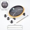Koyoto Deckenleuchte Glas 15 cm Naturfarben, Schwarz, 3-flammig