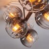 Koyoto Deckenleuchte Glas 15 cm Klar, Rauchfarben, 8-flammig