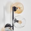 Koyoto Wandleuchte Glas 15 cm Bernsteinfarben, Klar, 3-flammig