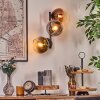 Koyoto Wandleuchte Glas 15 cm Gold, Klar, Kupferfarben, Rauchfarben, 3-flammig
