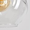 Ripoll Hängeleuchte Glas 15 cm, 20 cm, 25 cm, 30 cm Bernsteinfarben, Chrom, Klar, Rauchfarben, 4-flammig