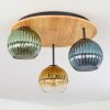 Koyoto Deckenleuchte Glas 15 cm Naturfarben, Schwarz, 3-flammig