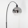 Ripoll Bogenlampe Glas 25 cm Schwarz, 1-flammig