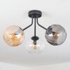 Koyoto Deckenleuchte Glas 15 cm Bernsteinfarben, Klar, Rauchfarben, 3-flammig