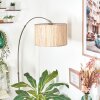 Bongal Bogenlampe 35 cm Nickel-Matt, Schwarz, 1-flammig, Stoffschirm