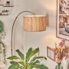 Bongal Bogenlampe 35 cm Nickel-Matt, Schwarz, 1-flammig, Stoffschirm