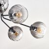 Koyoto Deckenleuchte Glas 15 cm Klar, Rauchfarben, 8-flammig