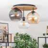 Koyoto Deckenleuchte Glas 20 cm Naturfarben, Schwarz, 3-flammig